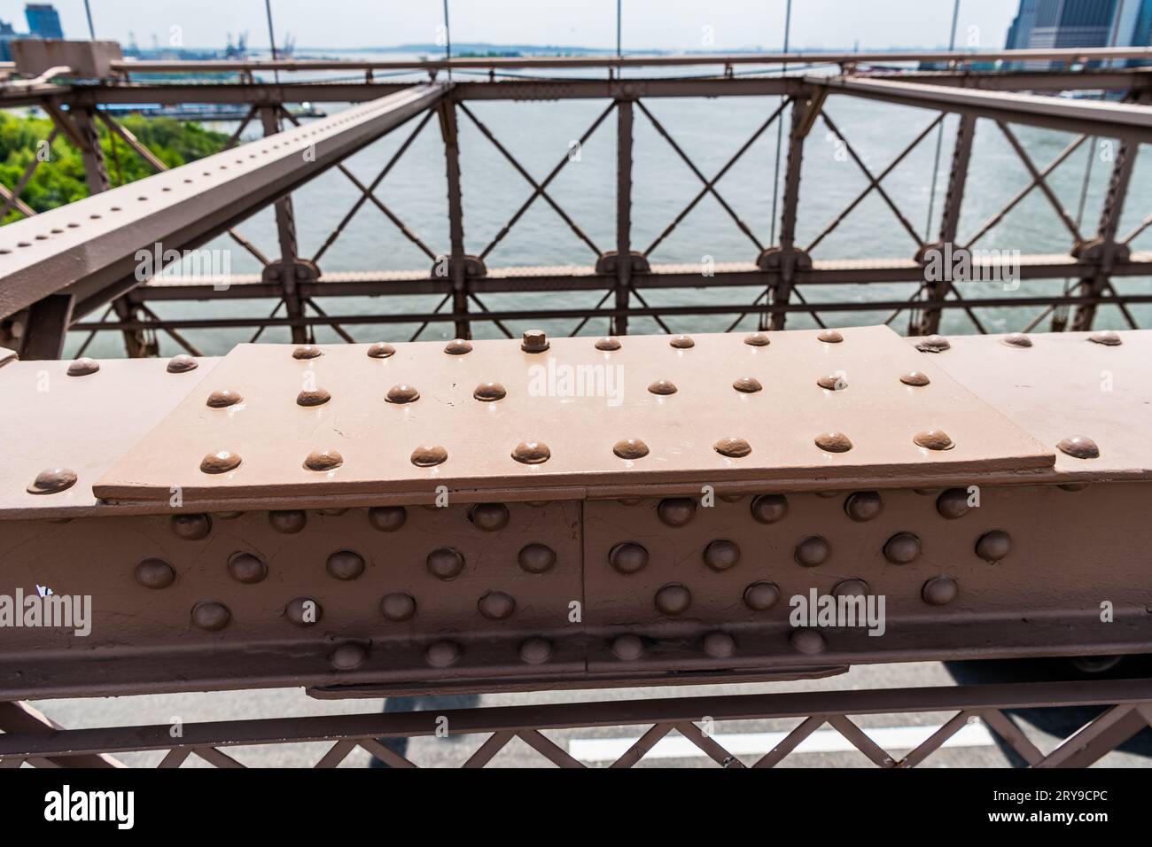 bridge structure with steel girder and beam rivet. construction of