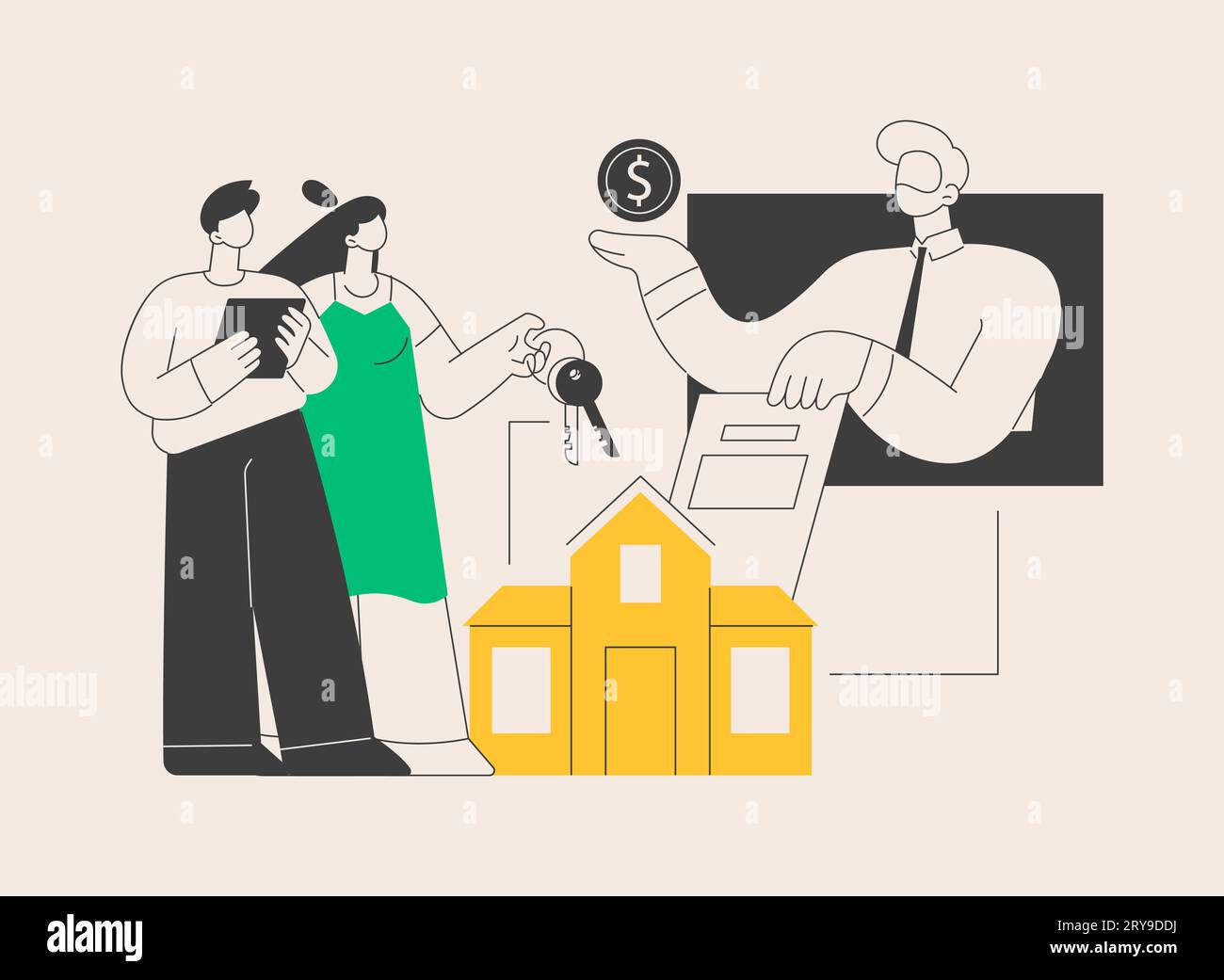 Mortgage loan abstract concept vector illustration Stock Vector Image