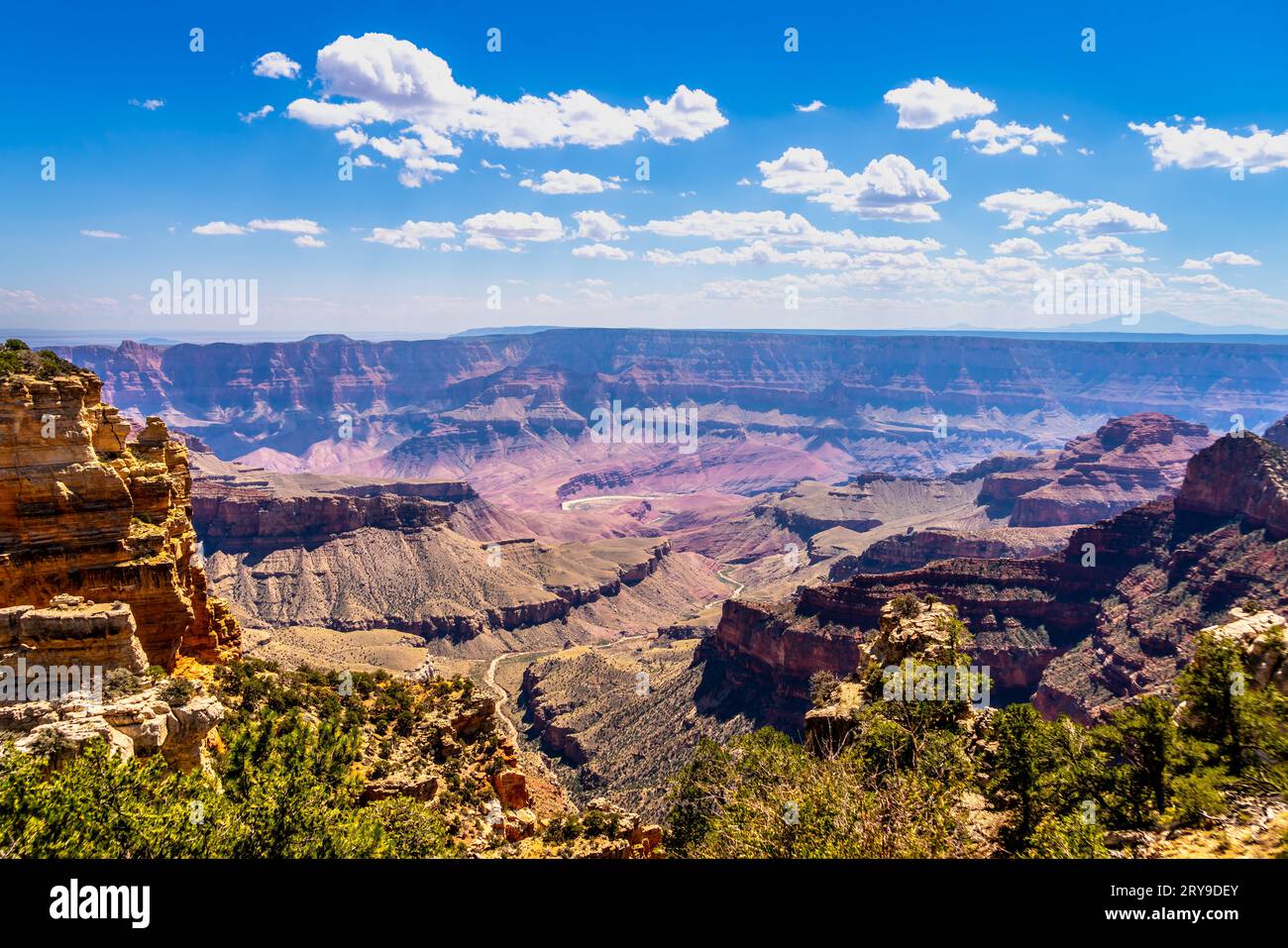 Unkar Creek flowing to the Colorado River as seen from the Walhalla ...