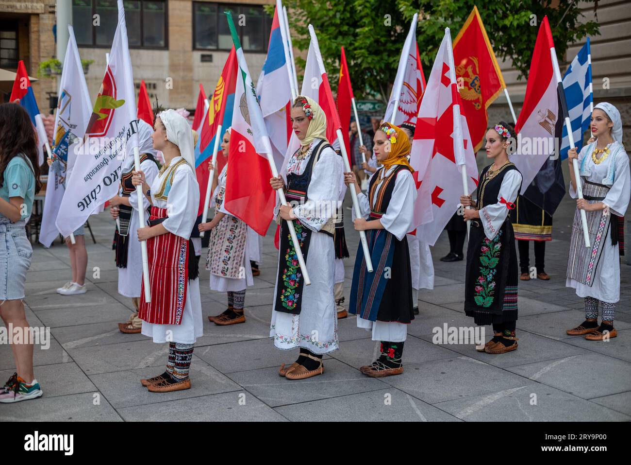 International folklore festival opening ceremony in the Republic square