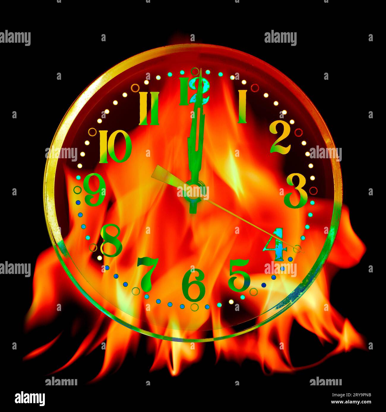 Doomsday Clock, conceptual illustration Stock Photo Alamy