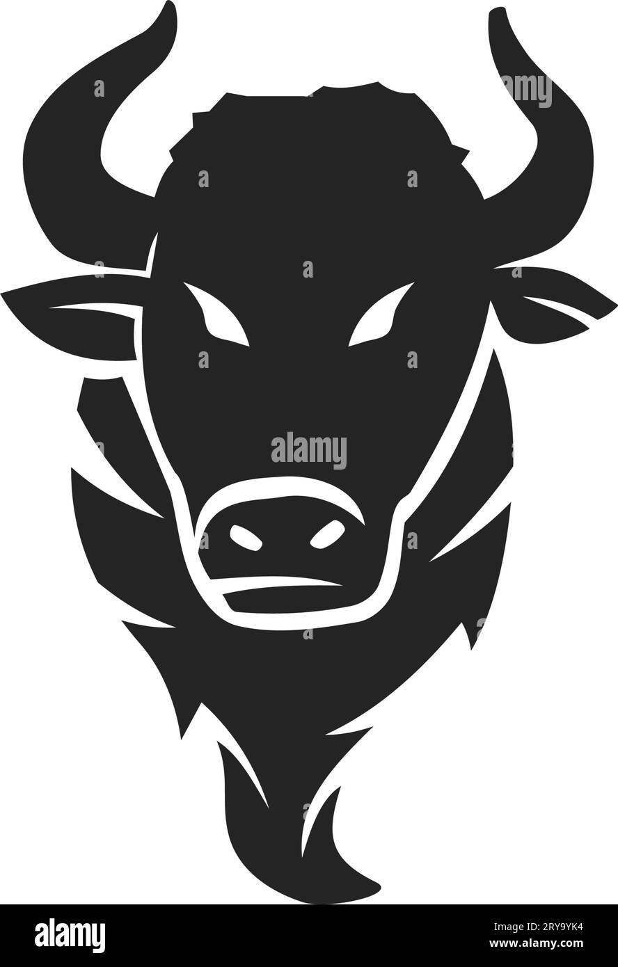 Bison logo template Isolated. Brand Identity. Icon Abstract Vector ...