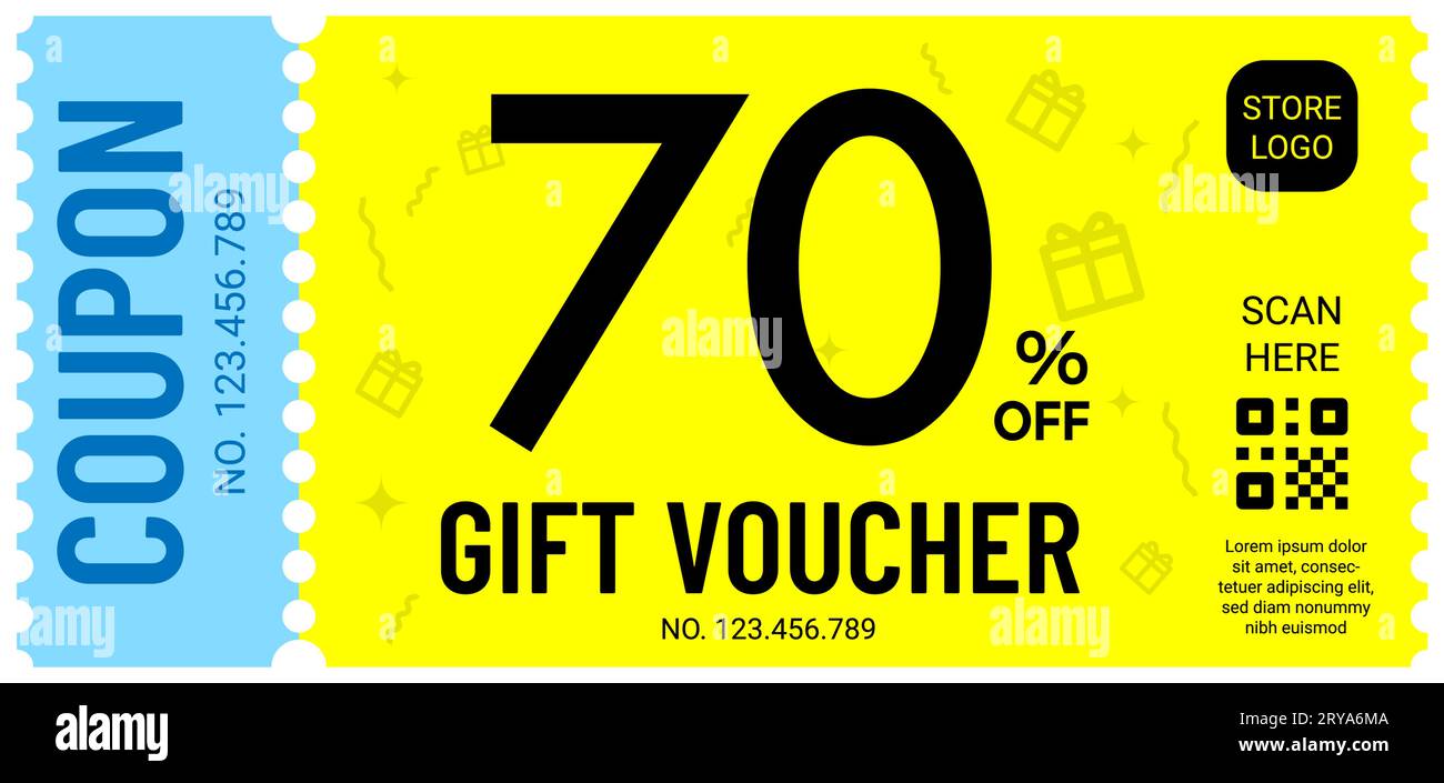 Discount coupon half price offer promo code gift Vector Image