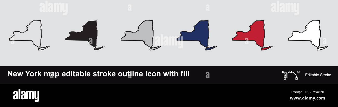 Texas map editable stroke outline icon with fill Stock Vector Image ...