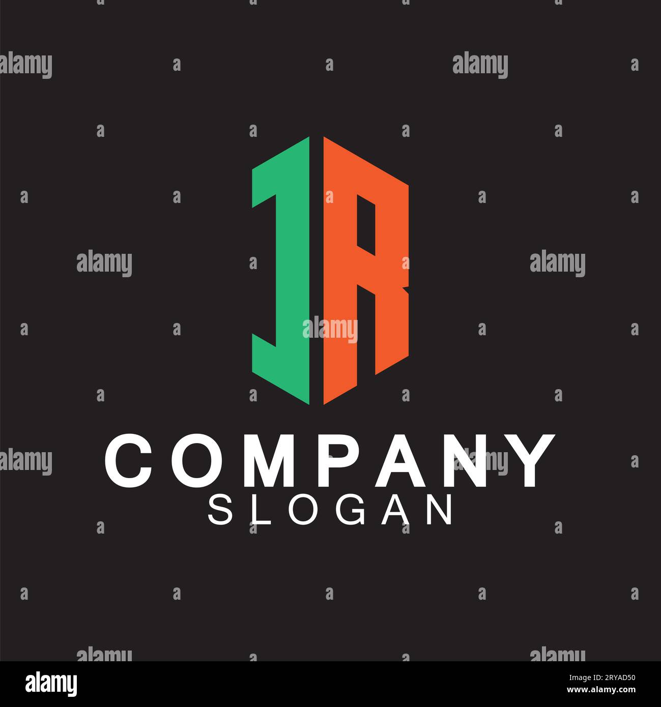 Alphabet Letters RJ or JR business logo design Stock Vector Image & Art ...