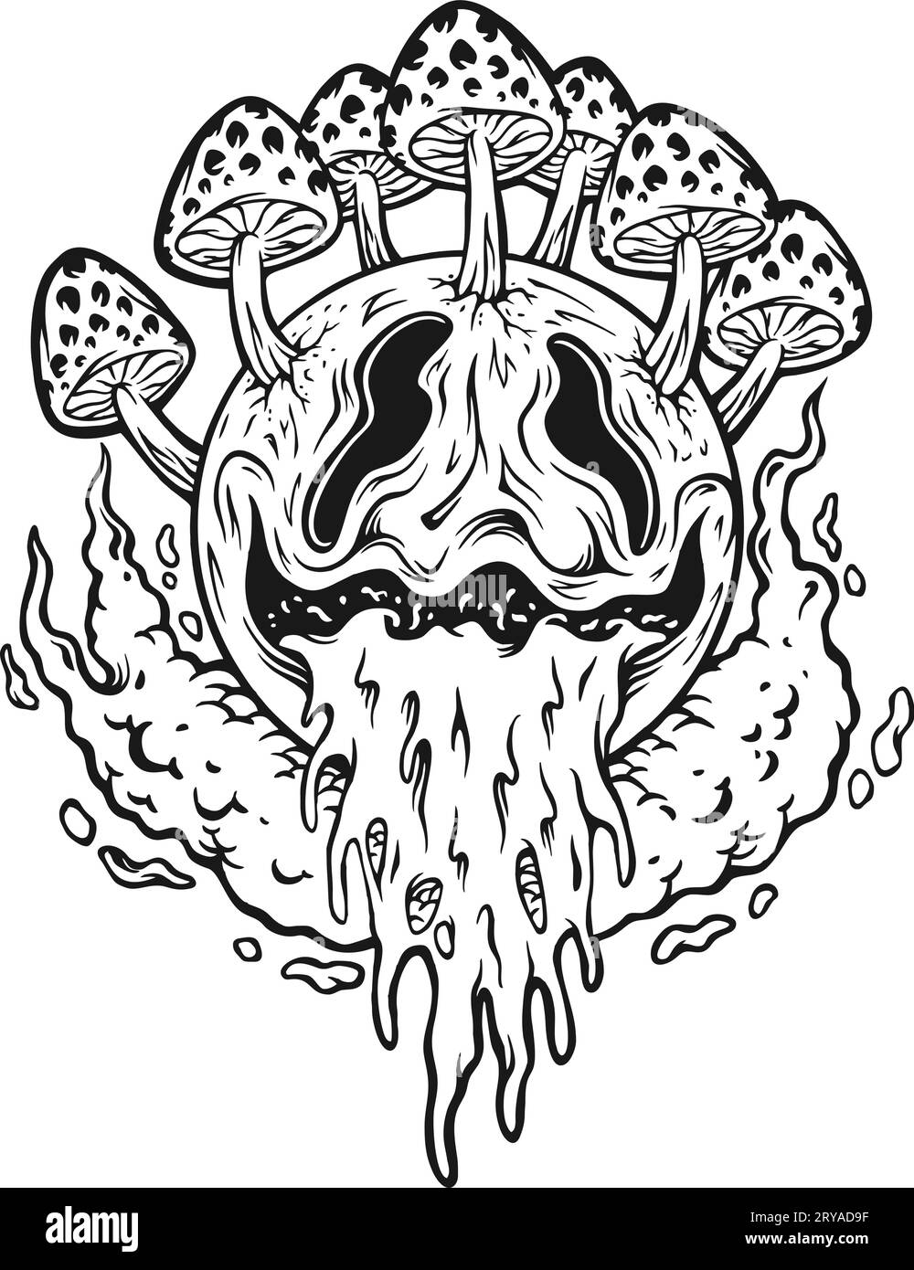 Dried psilocybin mushrooms Black and White Stock Photos & Images Alamy