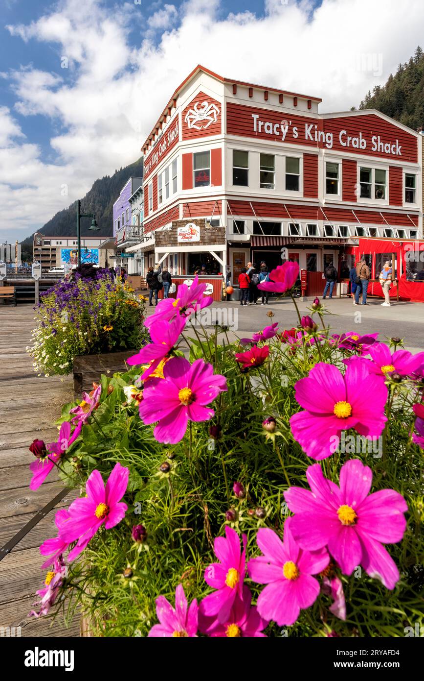 Legendary Tracy's King Crab Shack in downtown Juneau, Alaska, USA Stock