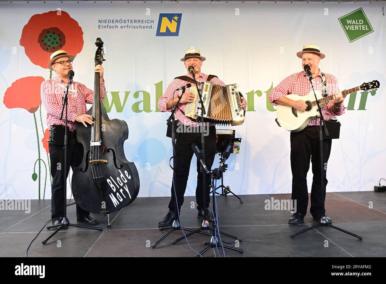 Vienna, Austria. September 28, 2023. Austrian folk musicians Stock