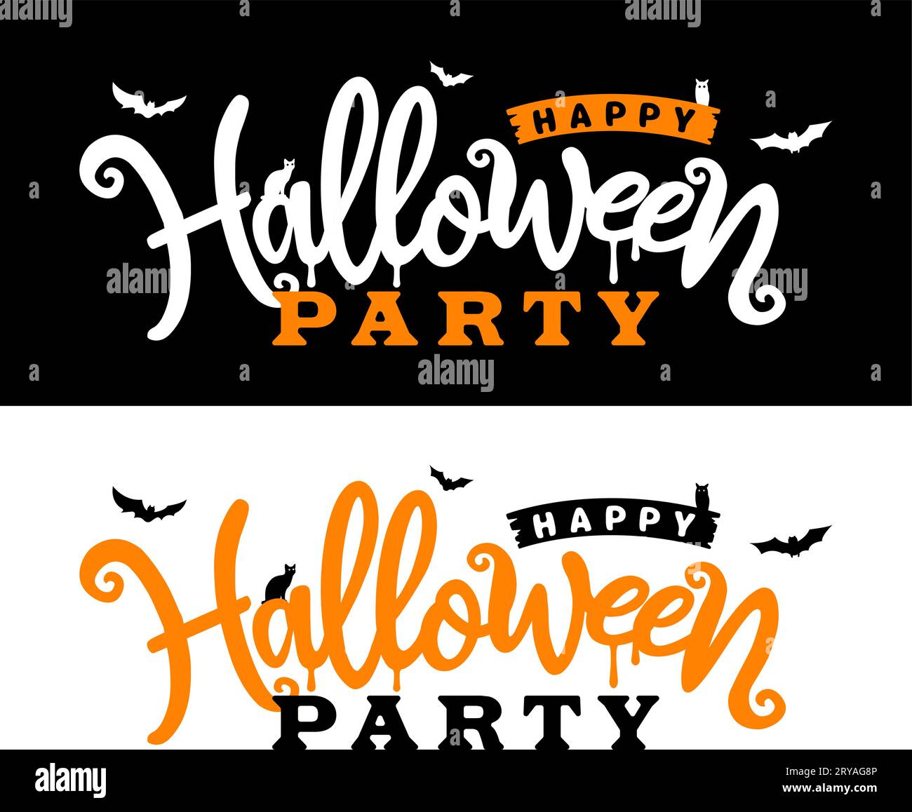 Happy Halloween party logo vector illustration Stock Vector Image & Art