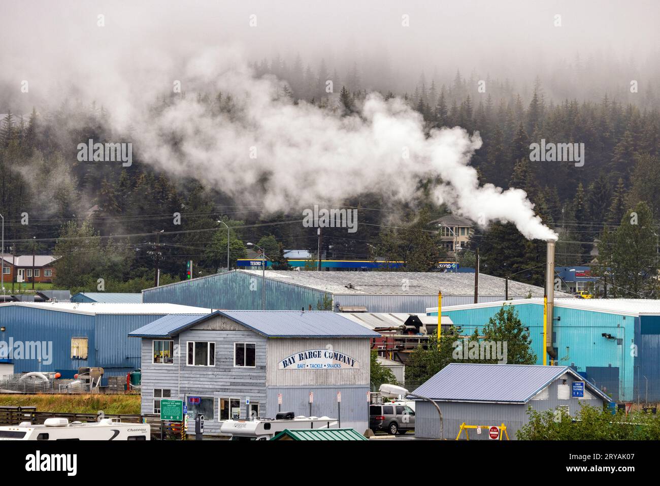 Bay Barge Company - Seward, Alaska, USA Stock Photo