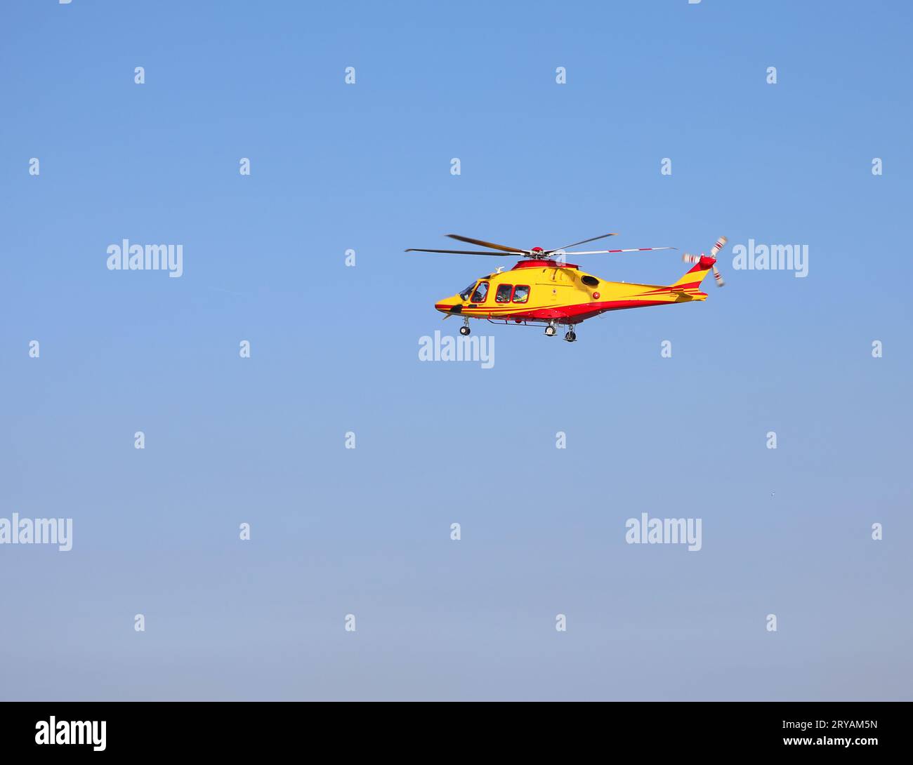 Roma, RM, Italy - July 2, 2023: helicopter rescue used as air ambulance during operation Stock Photo