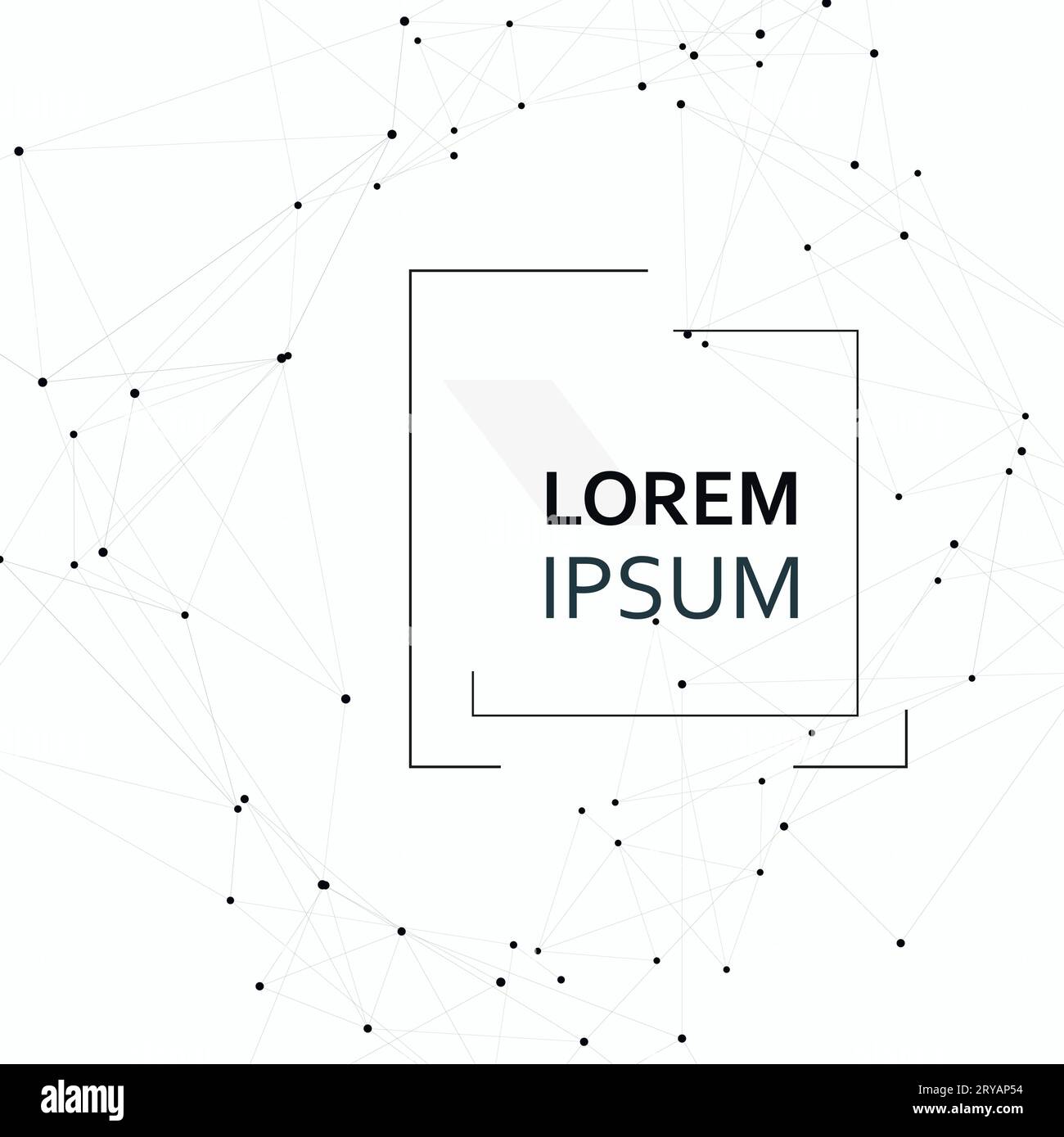 Vector connect lines and dots. Cover template for technology. Abstract ...