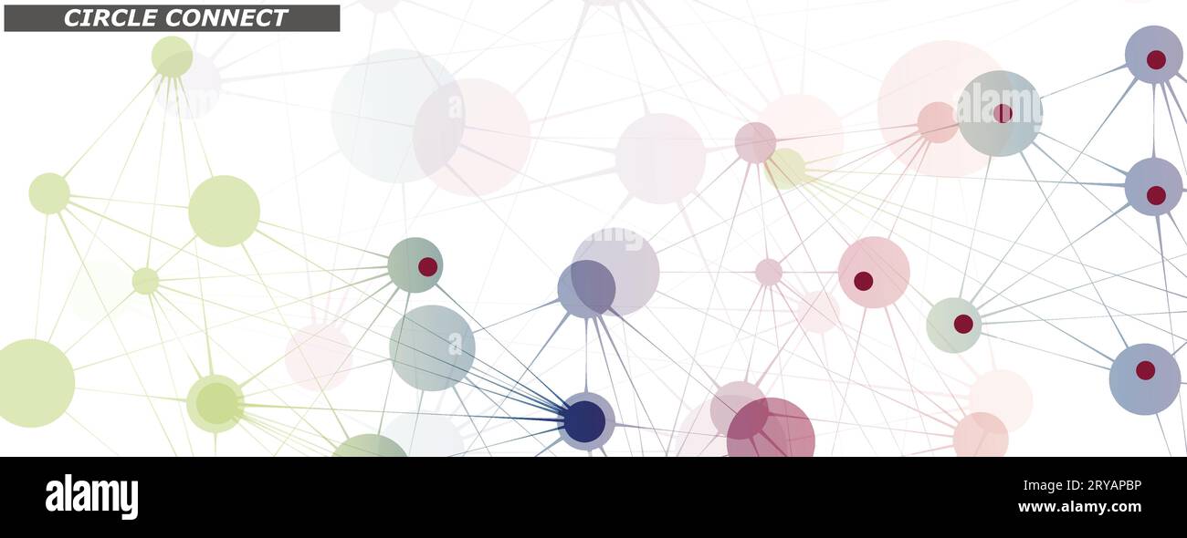 Vector banner design Connecting dots and lines. Abstract network ...
