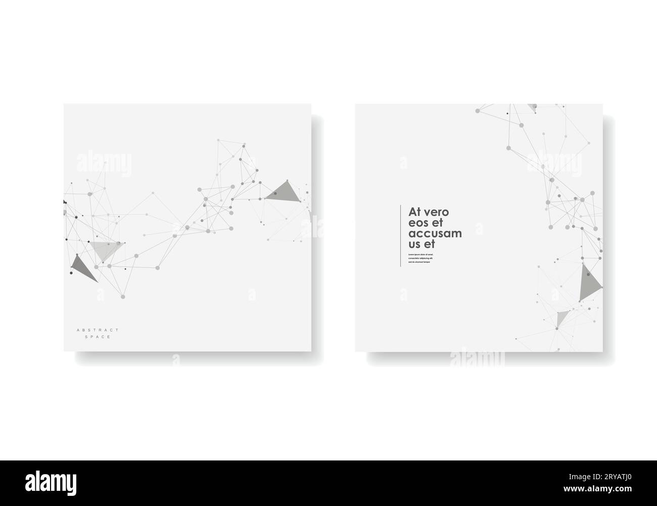 Vector brochure design. Abstract template with connected dot and line ...