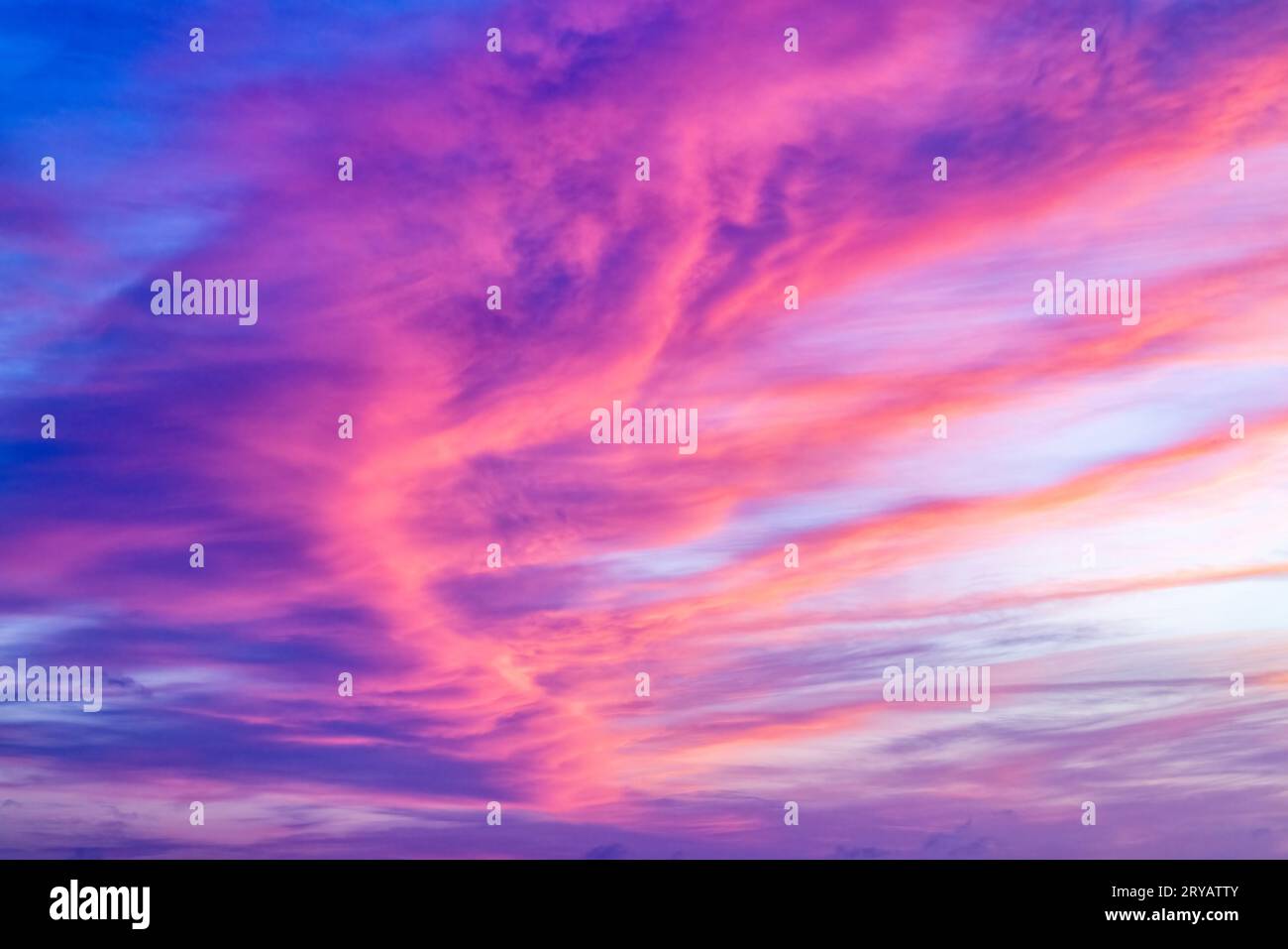 Colorful abstract cloud patterns at sunrise - Alaska, USA Stock Photo