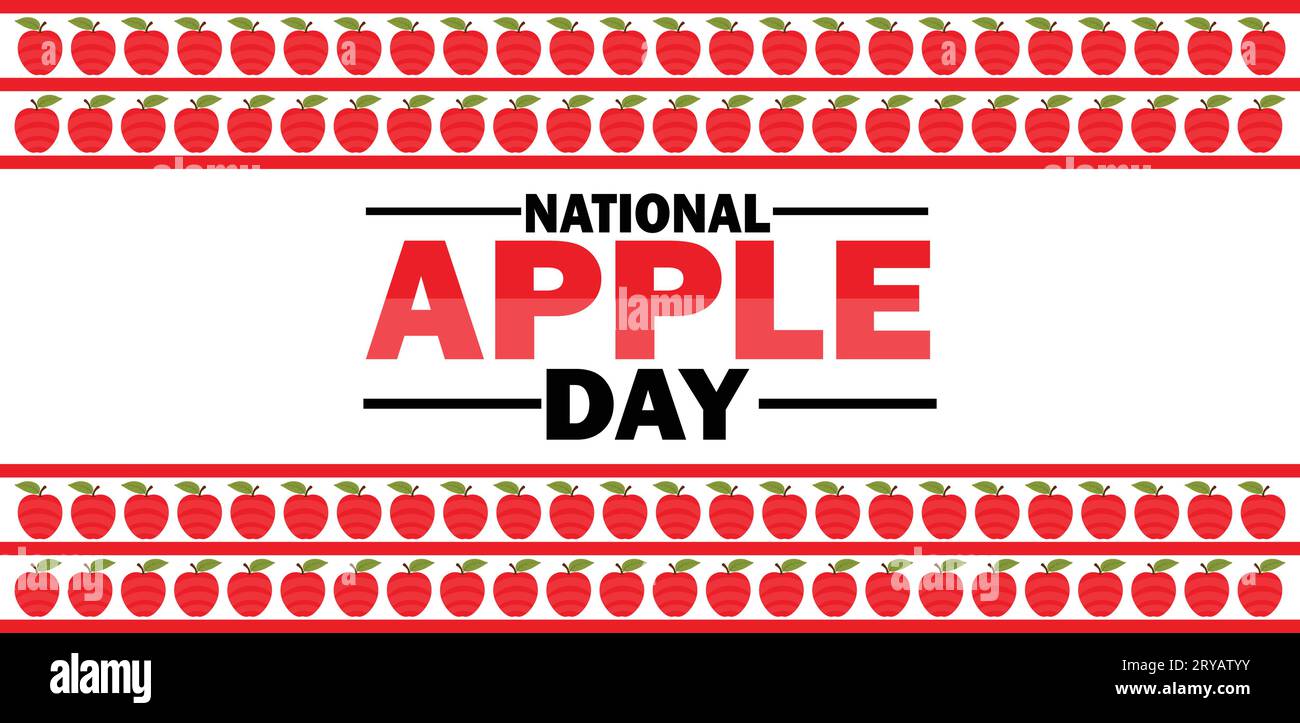 National apple day Vector illustration. Holiday concept. Template for background, banner, card