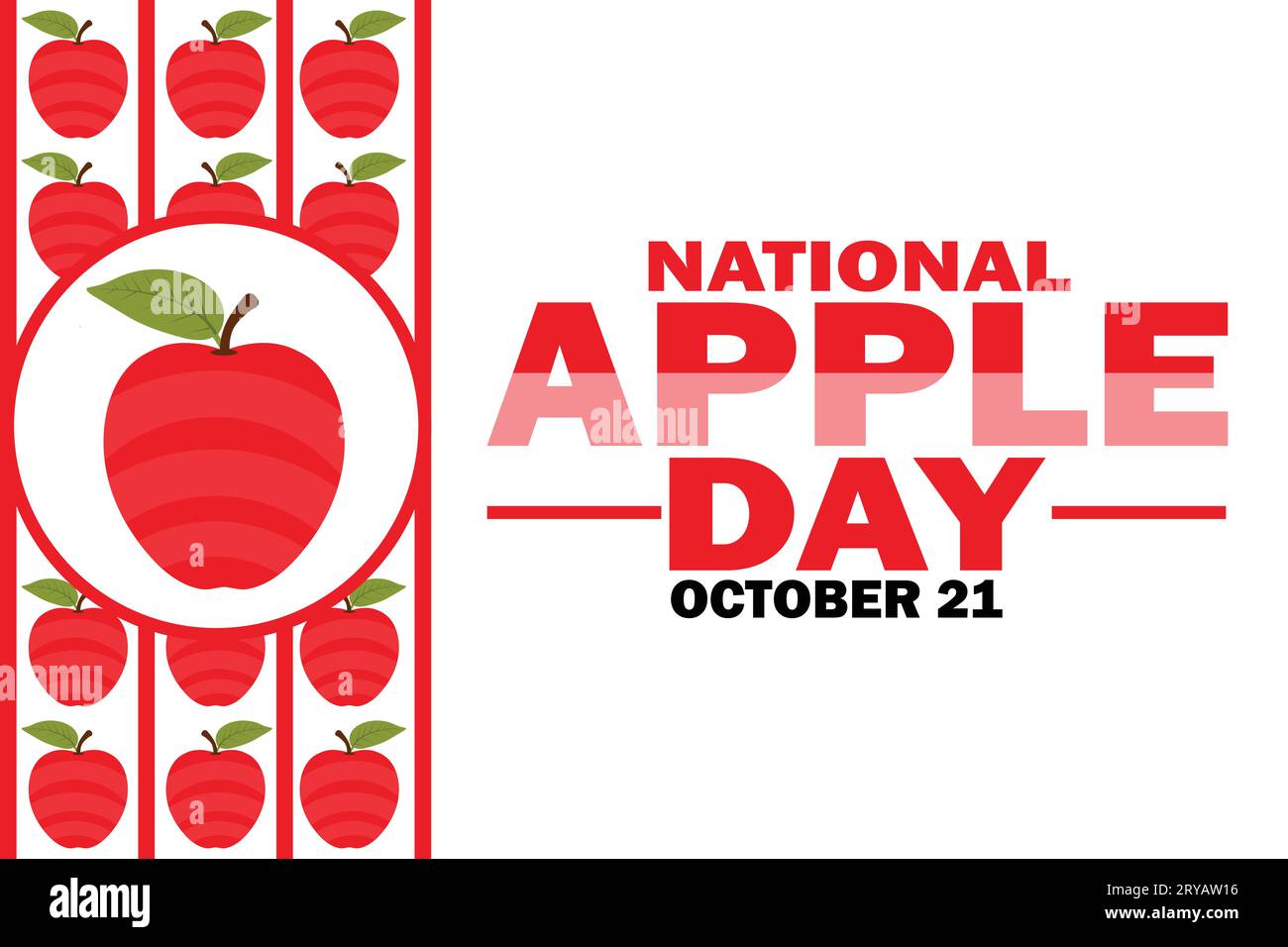 National Apple Day Vector illustration. October 21. for poster, banner