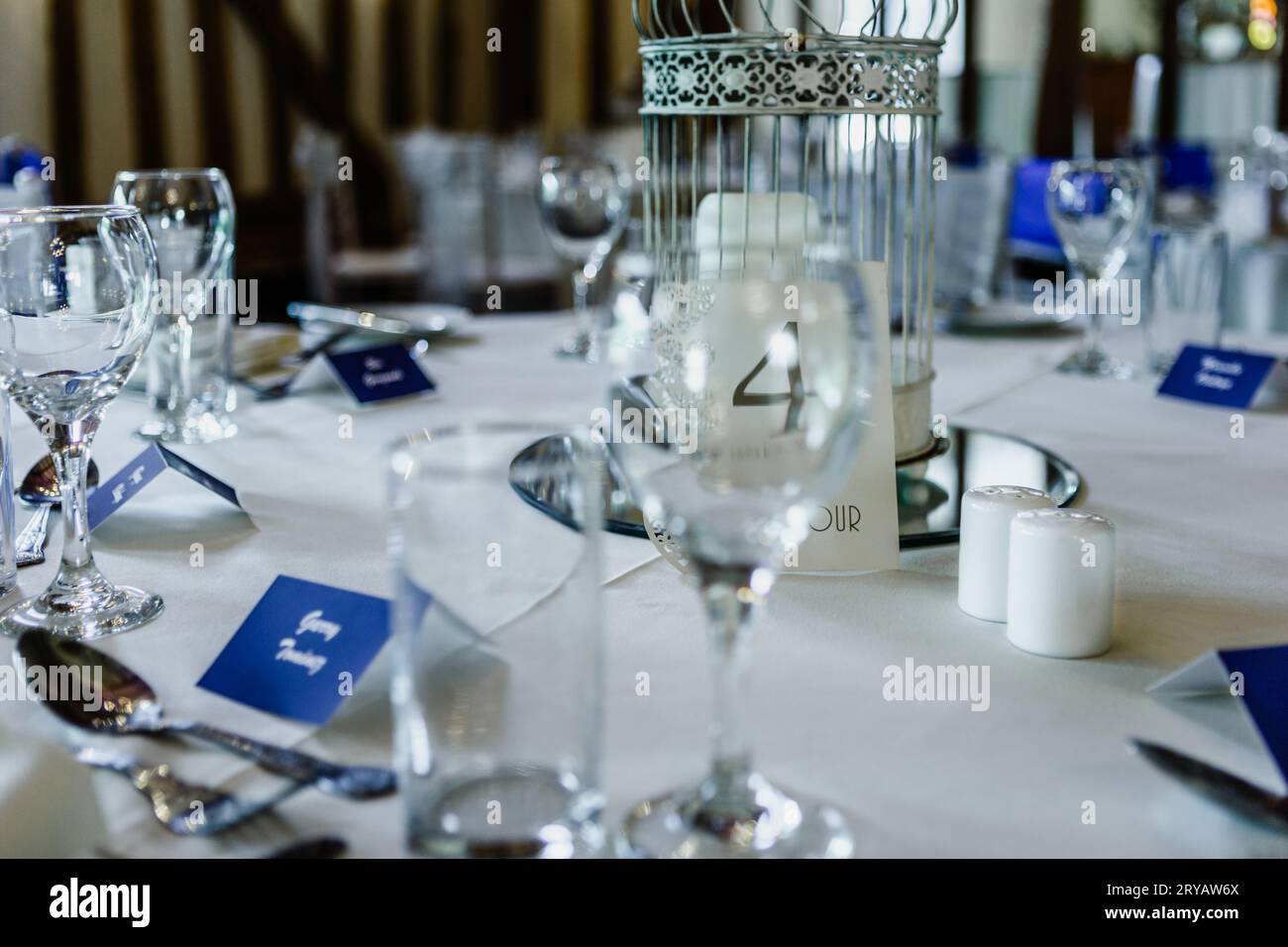 Wedding table ready for the reception and banquet Stock Photo - Alamy