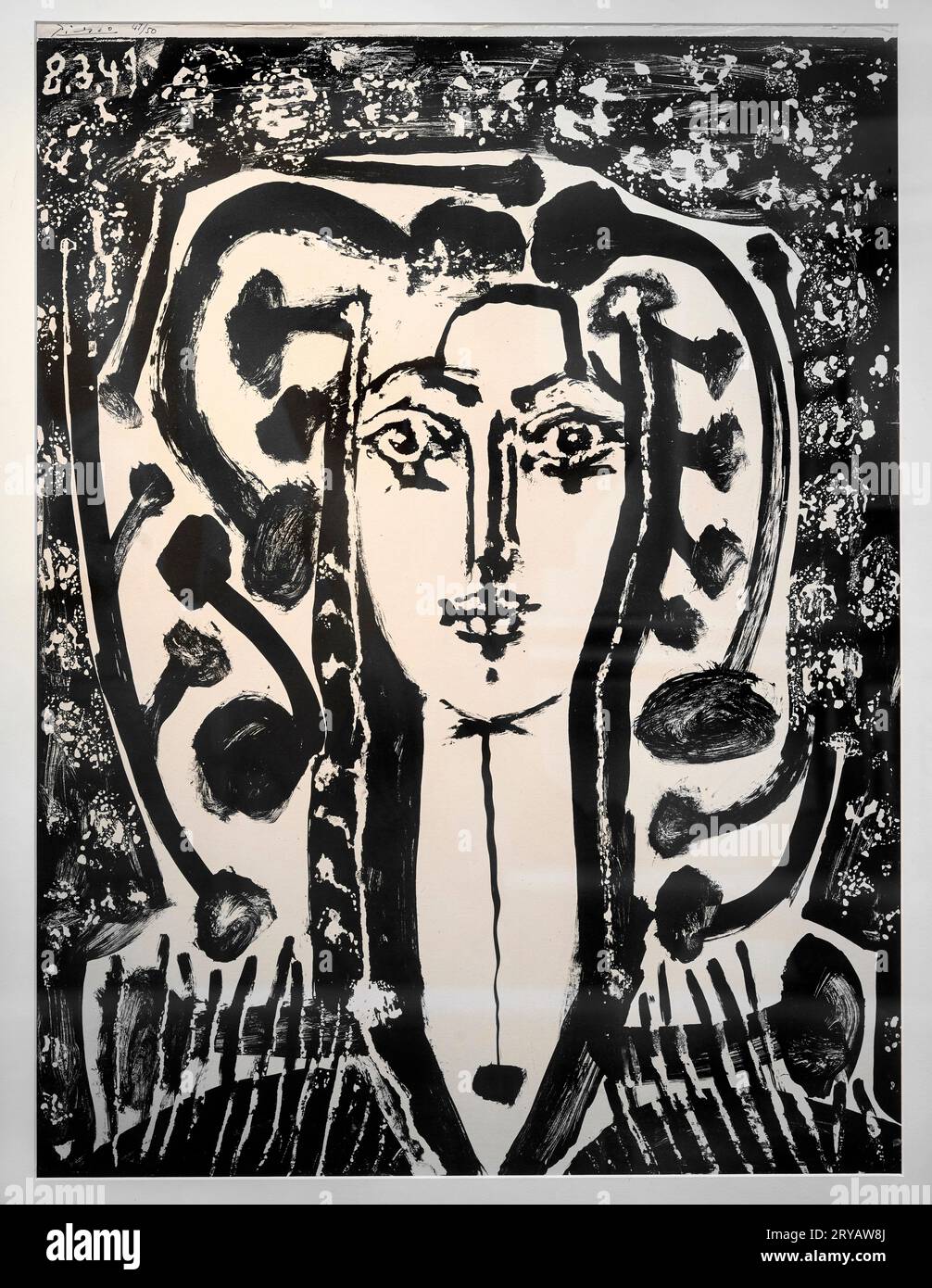 Busto in stile moderno litografia Pablo Picasso 1949