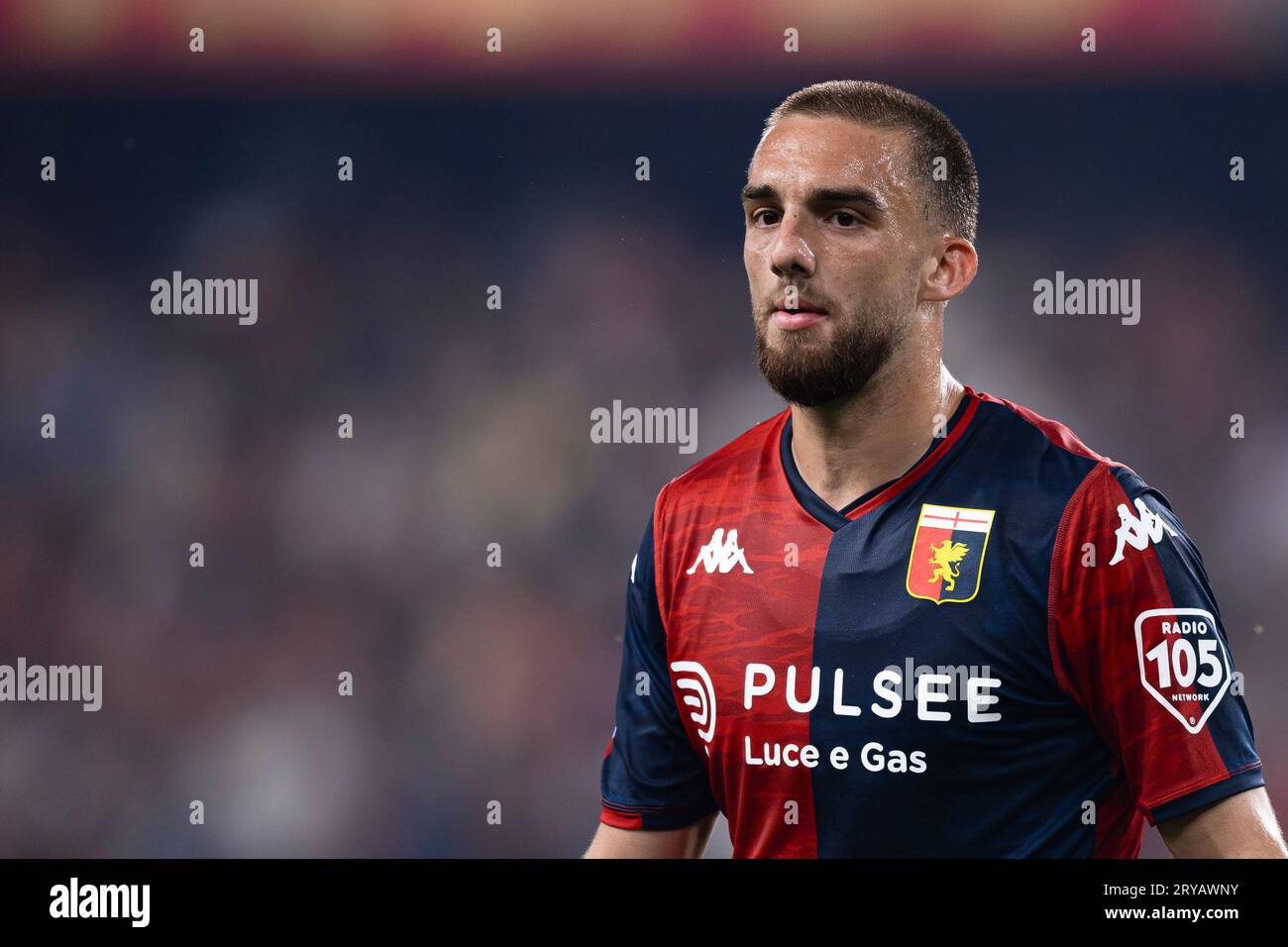 Albert Gudmundsson of Genoa CFC looks on during the Serie A football match  between Genoa CFC and AS Roma Stock Photo - Alamy