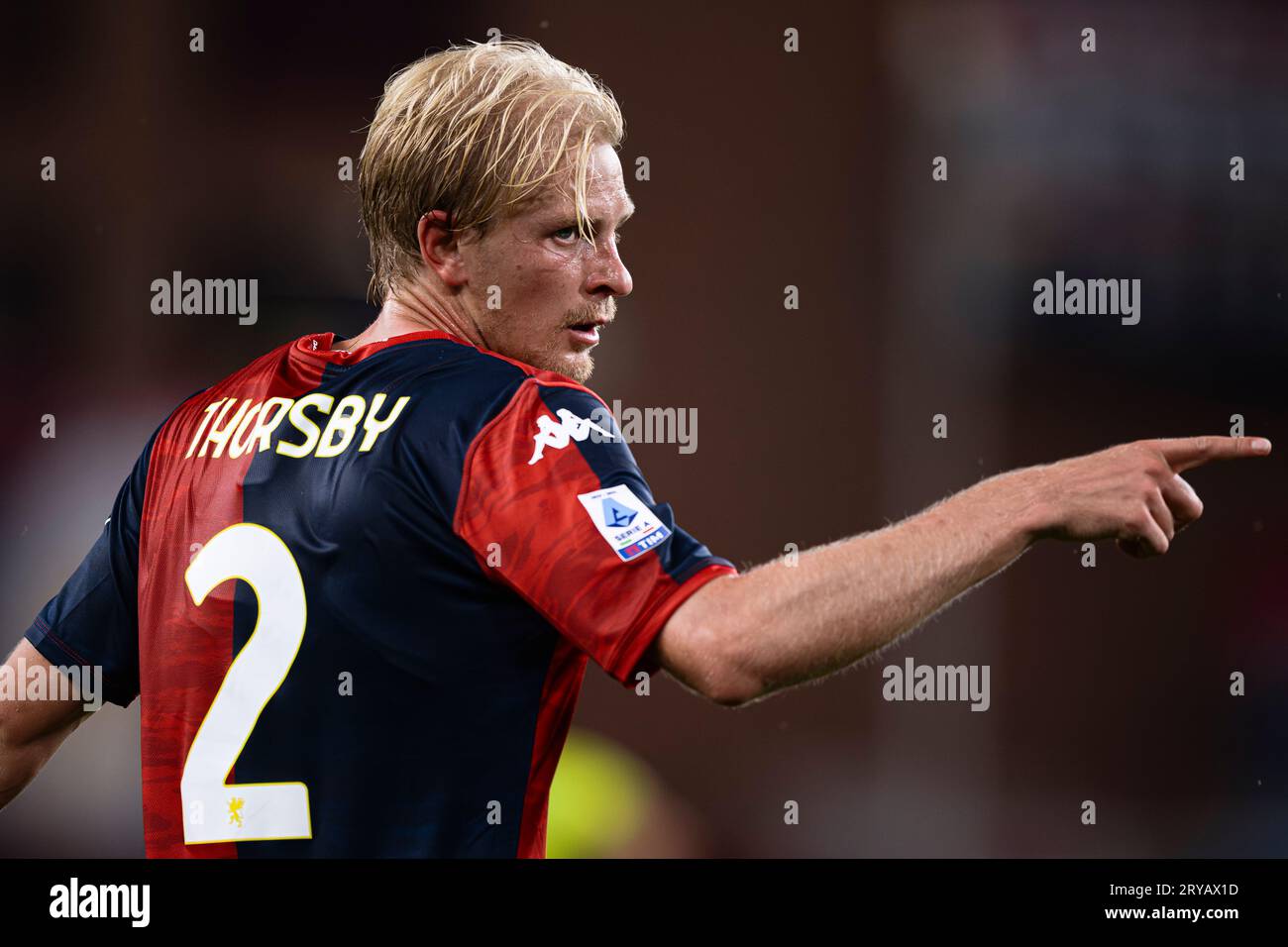 Albert Gudmundsson of Genoa CFC looks on during the Serie A football match  between Genoa CFC and AS Roma Stock Photo - Alamy