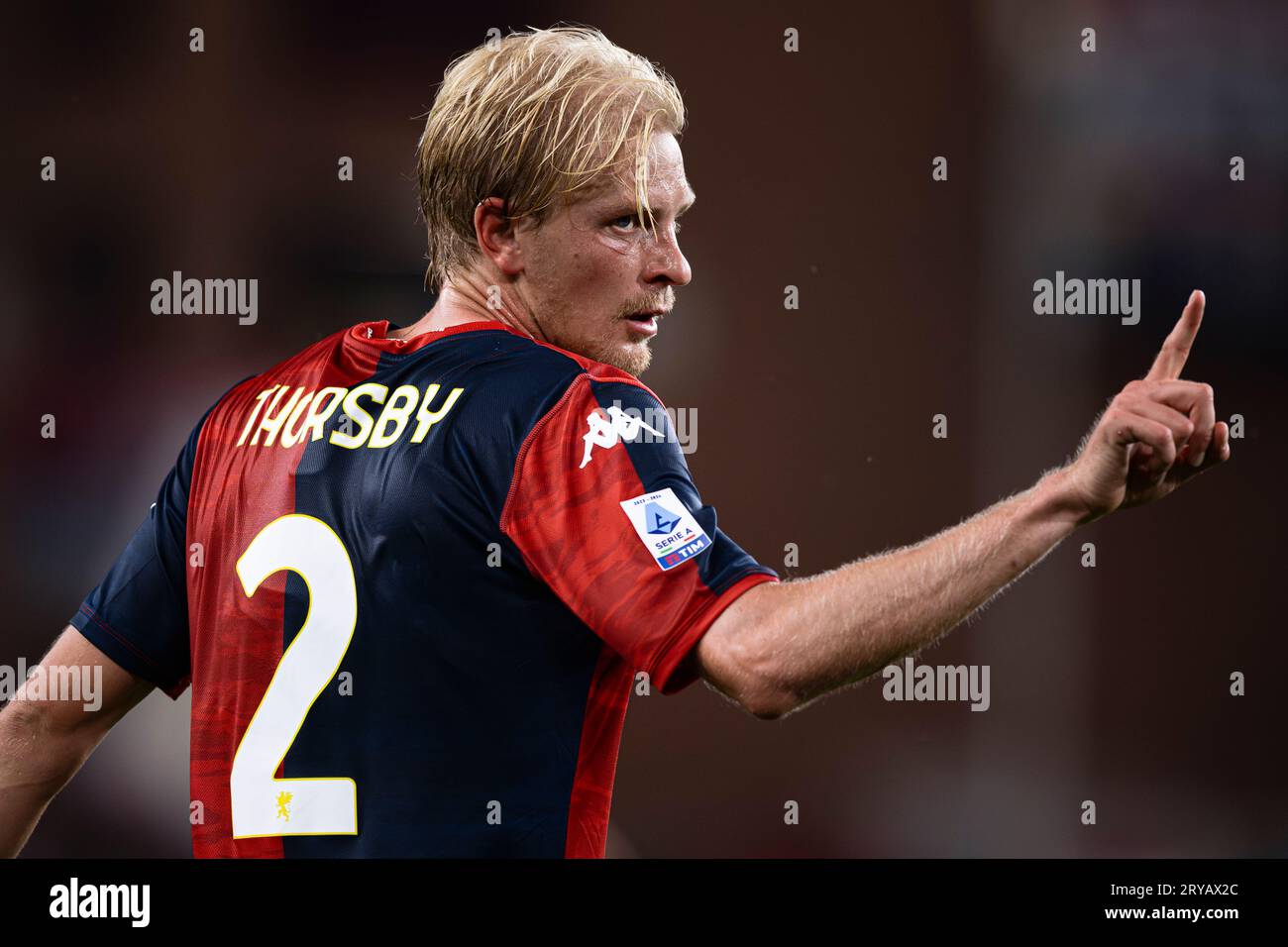 Albert Gudmundsson of Genoa CFC looks on during the Serie A football match  between Genoa CFC and AS Roma Stock Photo - Alamy