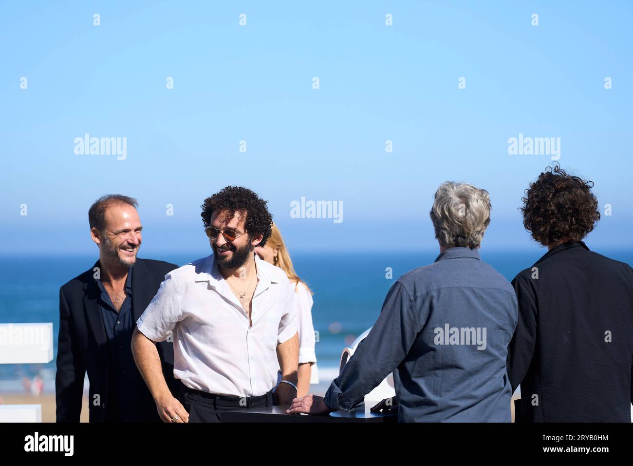 September 30, 2023, Madrid, Madrid, Spain: Thomas Lilti, FranÃ§ois Cluzet, Vincent Lacoste, William Lebghil attended 'A Real Job (Un metier serieux)' Photocall during 71st San Sebastian International Film Festival at Kursaal Palace on September 30, 2023 in Donostia / San Sebastian, Spain (Credit Image: © Jack Abuin/ZUMA Press Wire) EDITORIAL USAGE ONLY! Not for Commercial USAGE! Stock Photo