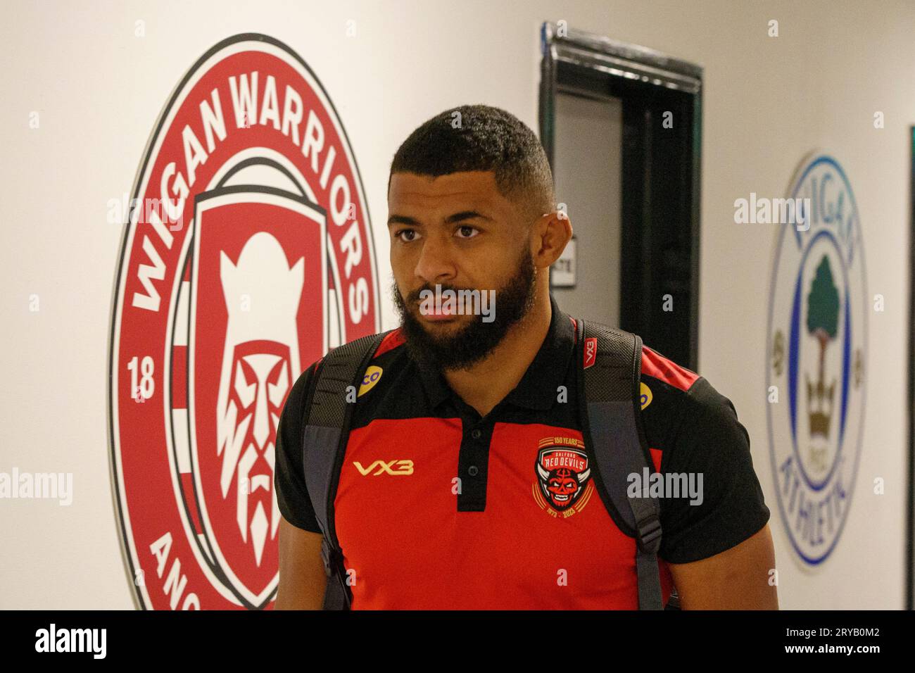 Salford Red Devils Vs Wigan Warriors 2023 DW Stadium, Wigan. Betfred Super League Game. United