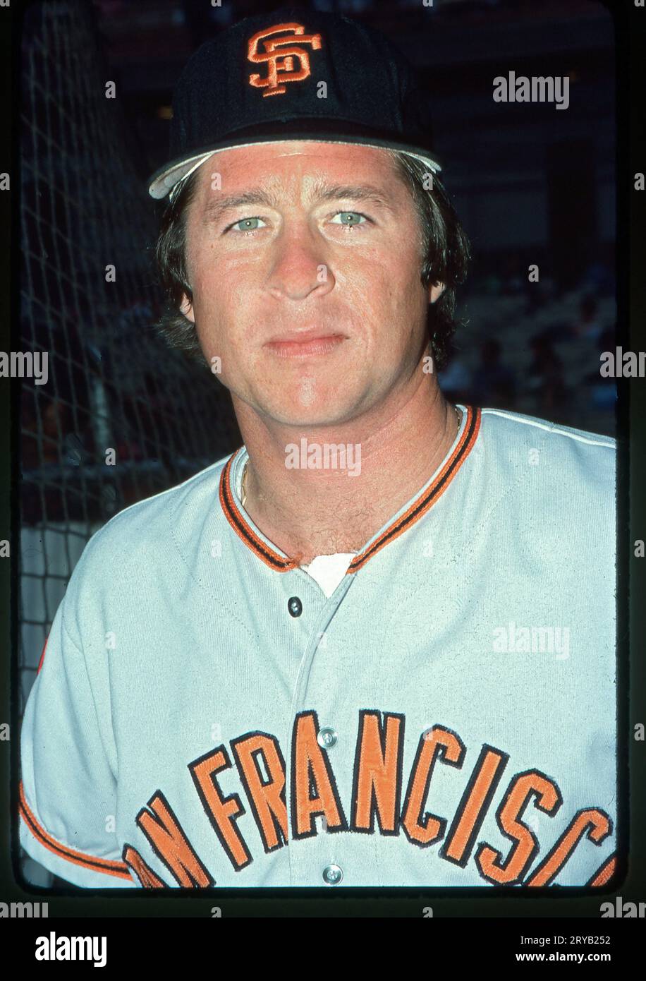 Bobby Murcer, a baseball player who played most of his career for the New York Yankees. He's seen here in 1976 in one of his 2 seasons with the San Francisco Giants. Photographed in 1976 at Shea Stadium in Flushing, Queens, New York. Stock Photo