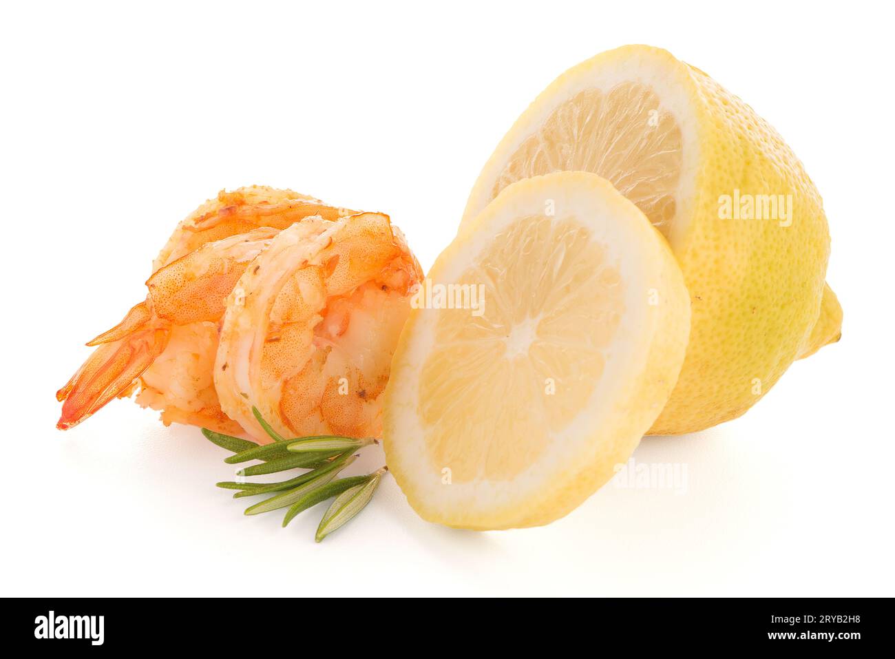 Shrimp with lime Stock Photo - Alamy