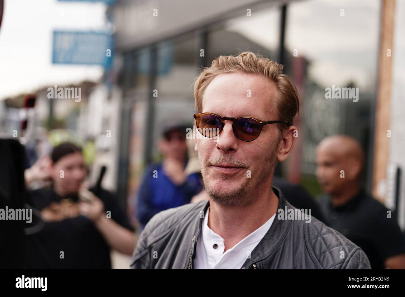 Actor-turned-politician Laurence Fox during a Turning Point UK protest