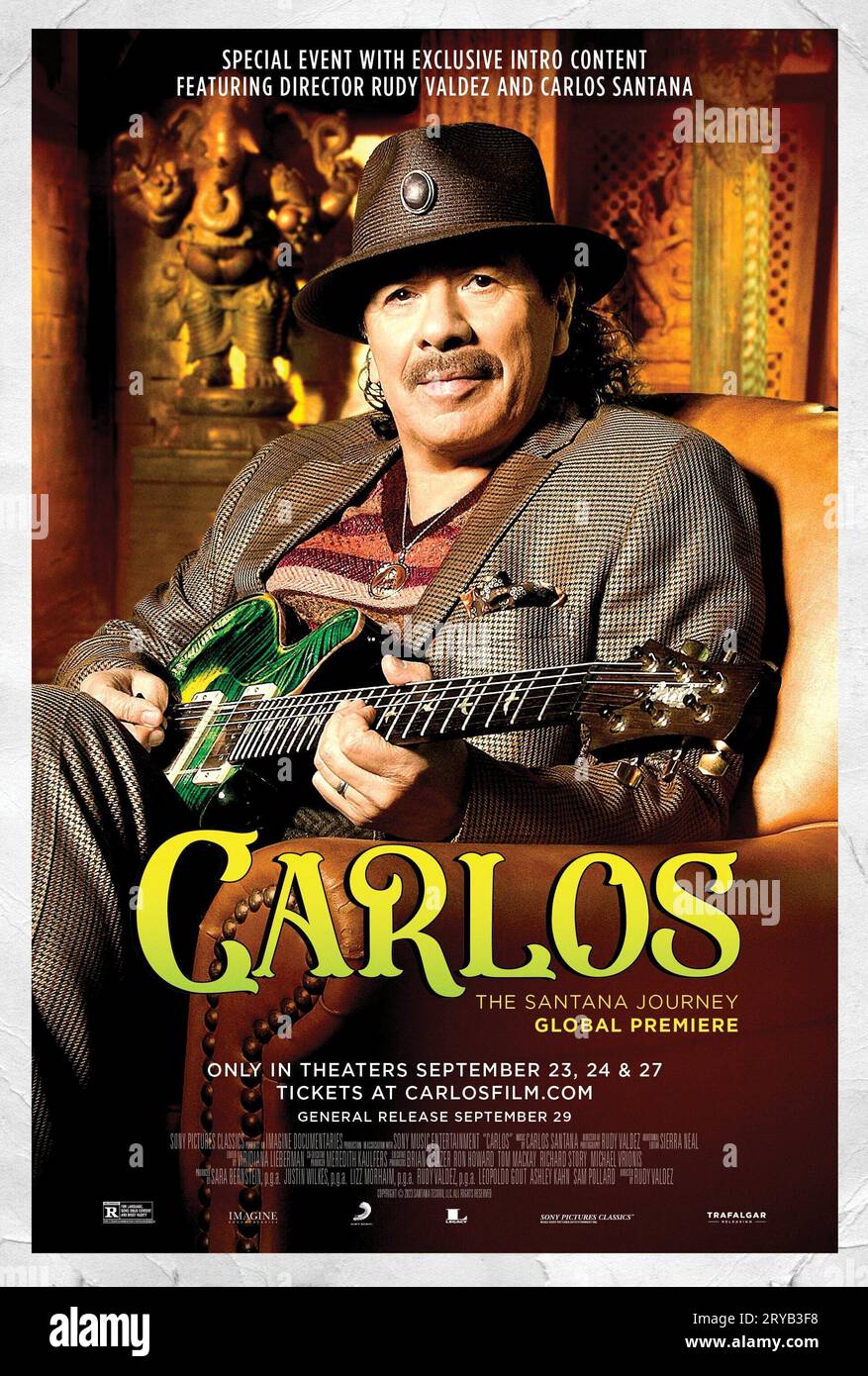CARLOS SANTANA in CARLOS (2023), directed by RUDY VALDEZ. Credit: Imagine Documentaries / Sony Music / Album Stock Photo