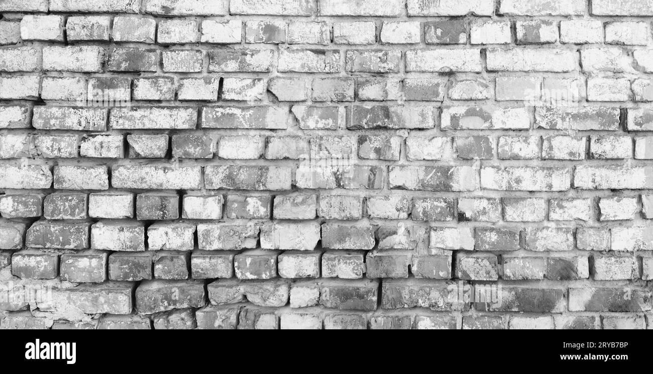 Abstract white brick wall texture for pattern background. wide panorama ...