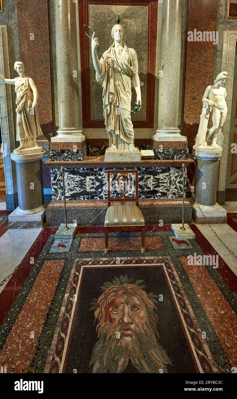Absolutely stunning exposition and interior of Villa Borghese, Rome, Italy Stock Photo