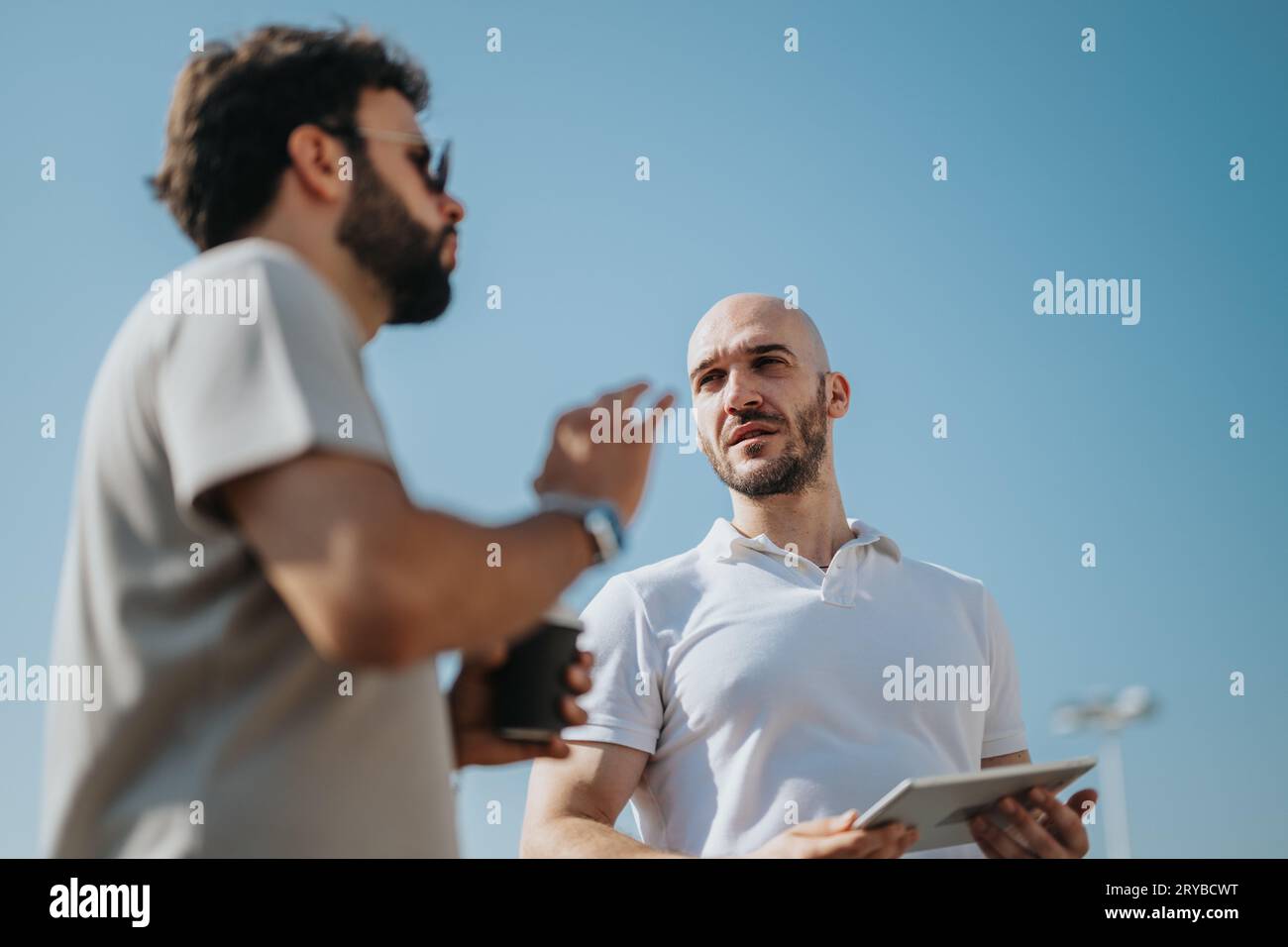 Successful Architects Collaborating on Modern Building Design Stock Photo