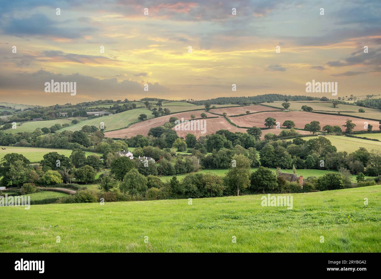 stunning scenic countryside view in UK Stock Photo