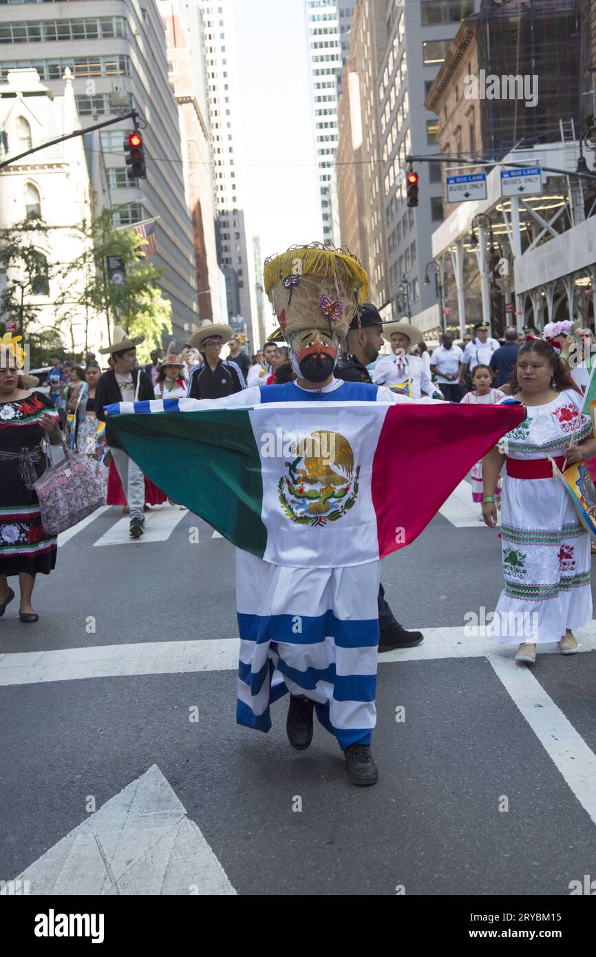 Mexican Independence Day Parade along Madison Avenue in New York City
