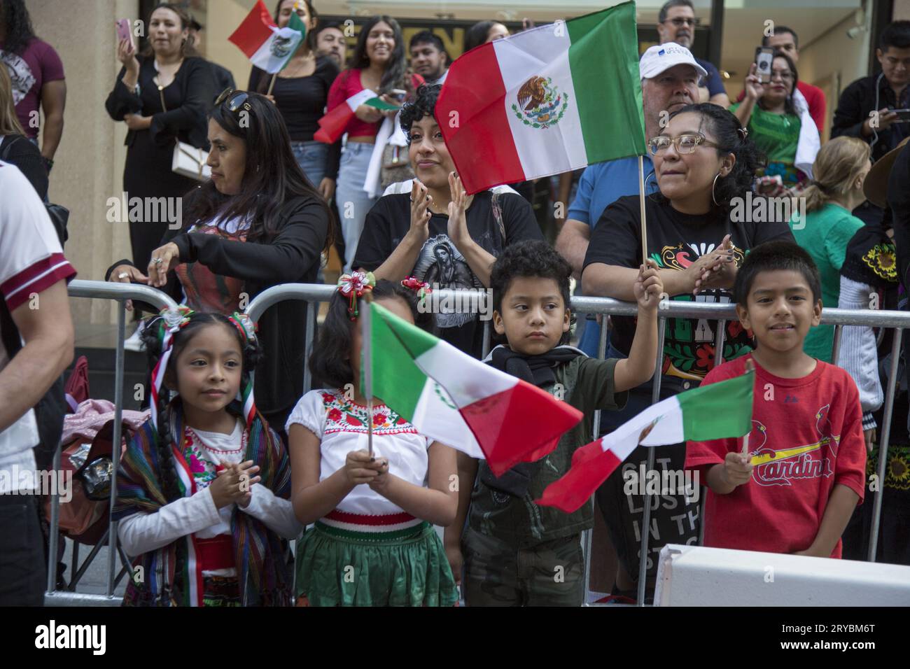 Mexican Independence Day Parade along Madison Avenue in New York City Stock Photo