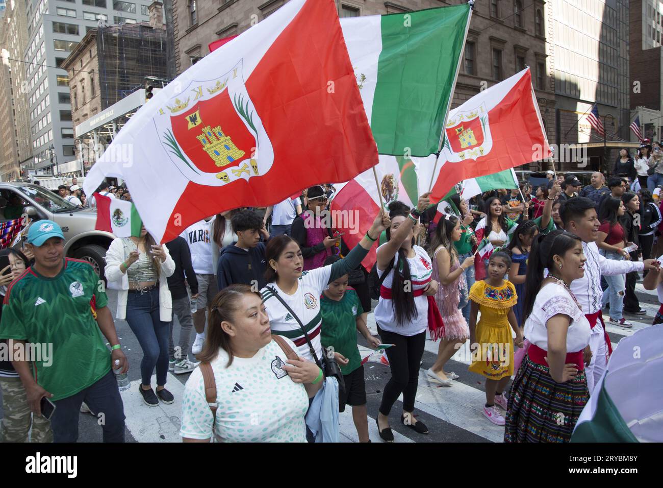 Mexican Independence Day Parade along Madison Avenue in New York City