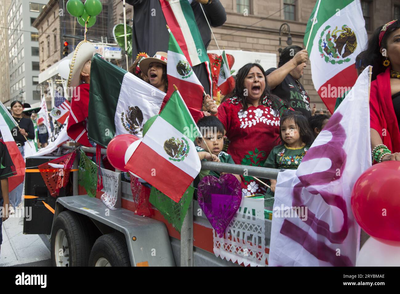 Mexican Independence Day Parade along Madison Avenue in New York City