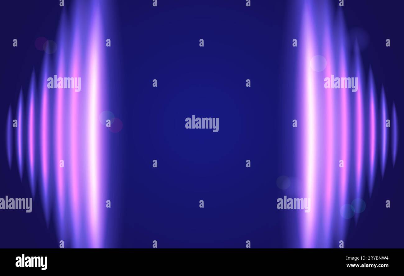 Vector abstract background with neon lights. Abstract futuristic lights. Stock Vector