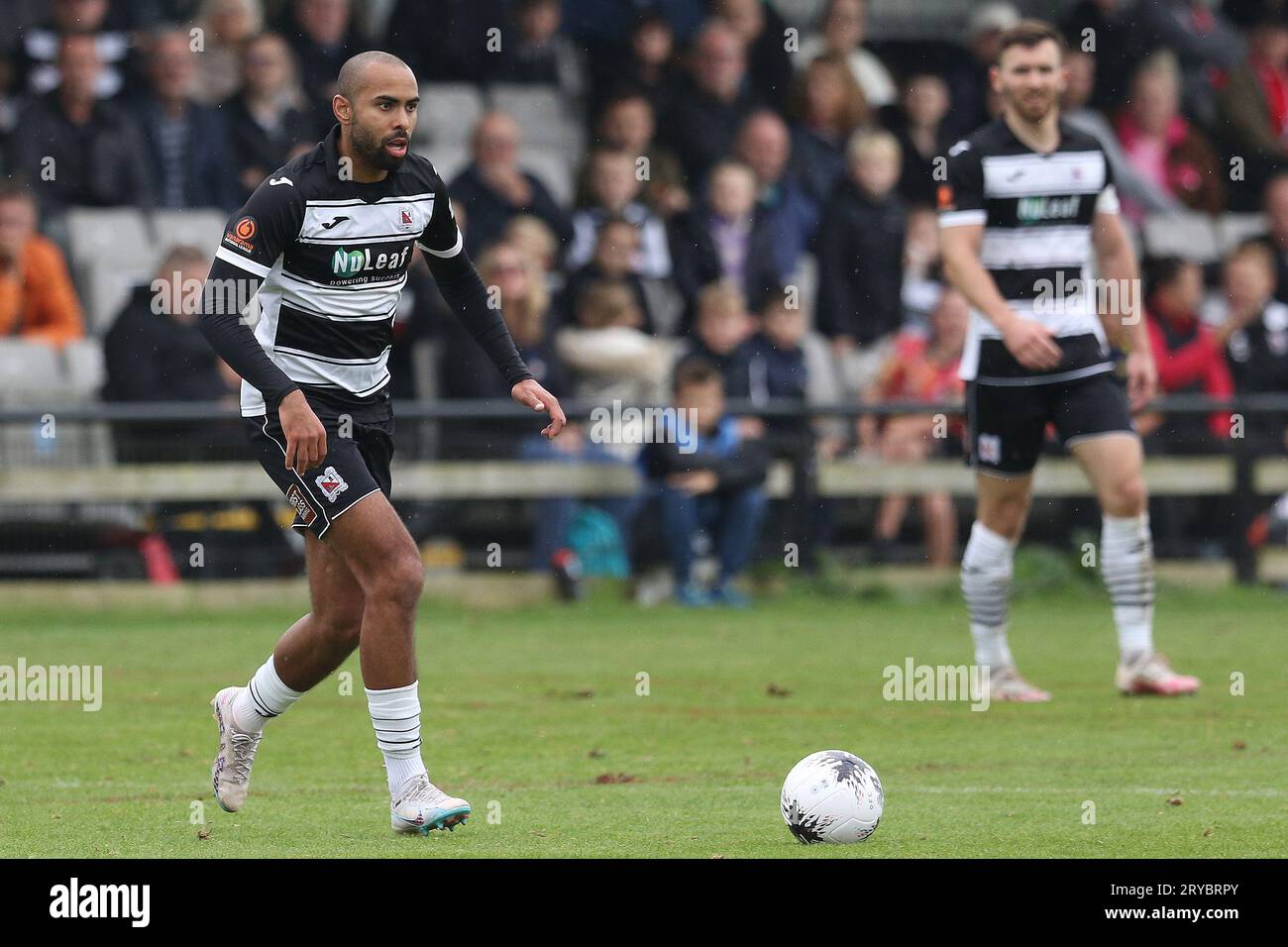 Jacob Hazel of Darlington during the FA Cup Third Qualifying Round match between Darlington and Scarborough Athletic at Blackwell Meadows, Darlington on Saturday 30th September 2023. (Photo: Robert Smith | MI News) Credit: MI News & Sport /Alamy Live News Stock Photo