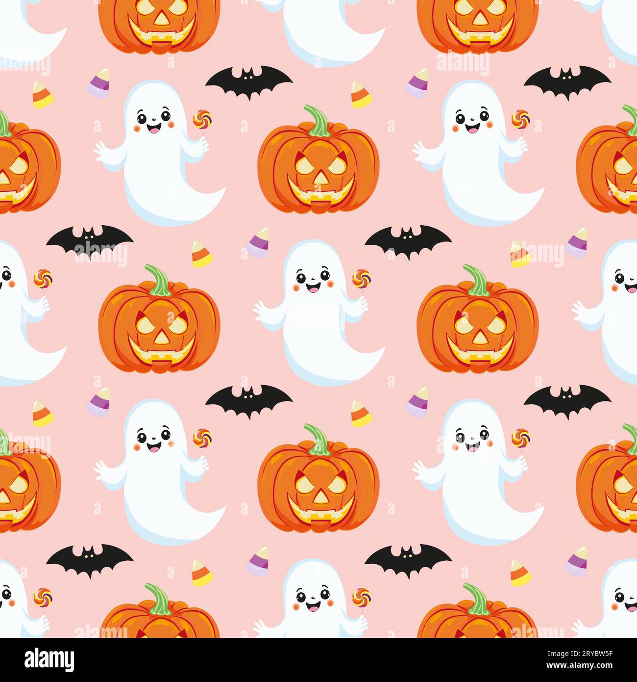 Halloween mombie banner zombie kawaii ghost bat Vector Image