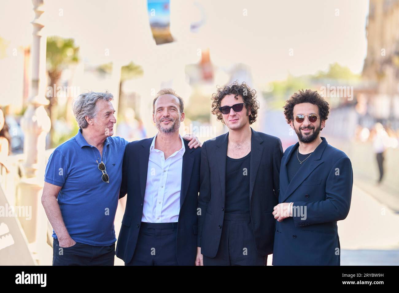 September 30, 2023, Donostia / San Sebastian, Euskadi, Spain: Thomas Lilti, FranÃ§ois Cluzet, Vincent Lacoste, William Lebghil attended 'A Real Job (Un metier serieux)' Red Carpet during 71st San Sebastian International Film Festival at Victoria Eugenia Theatre on September 30, 2023 in Donostia / San Sebastian, Spain (Credit Image: © Jack Abuin/ZUMA Press Wire) EDITORIAL USAGE ONLY! Not for Commercial USAGE! Stock Photo