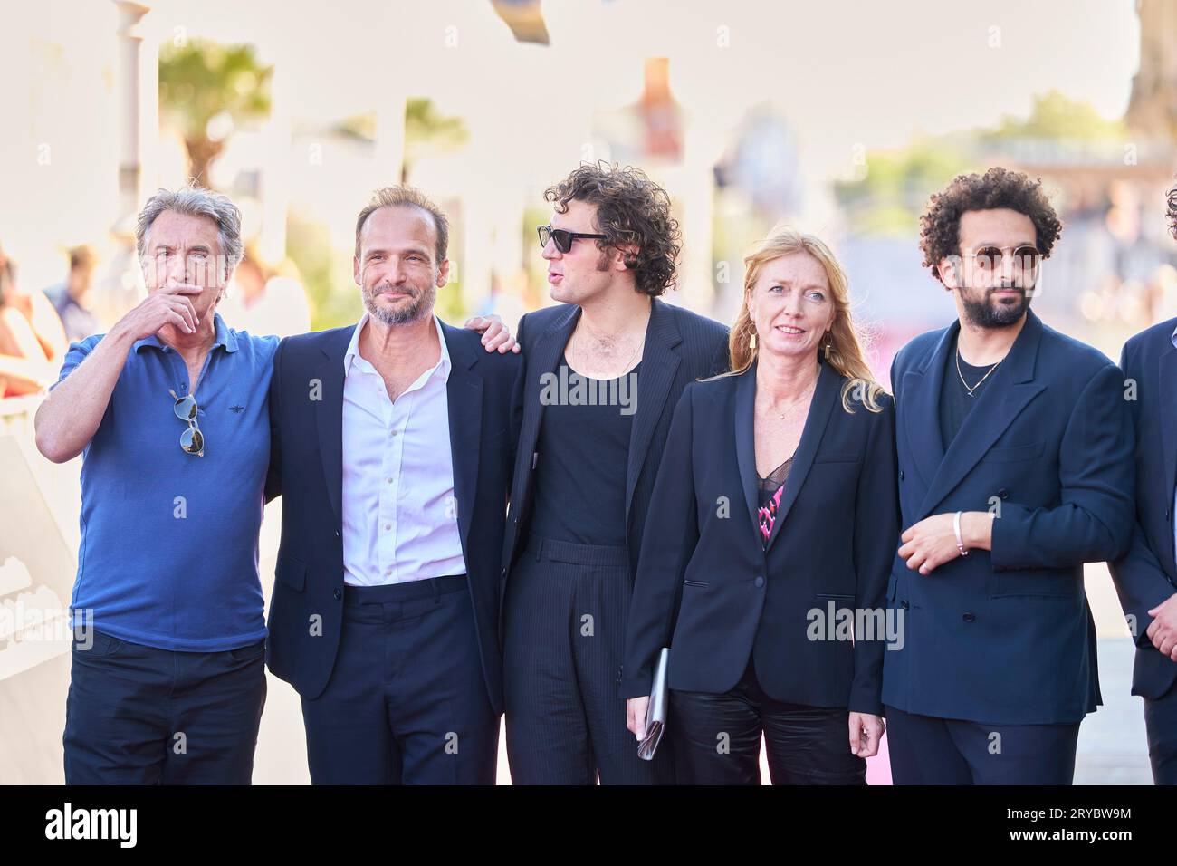 September 30, 2023, Donostia / San Sebastian, Euskadi, Spain: Thomas Lilti, FranÃ§ois Cluzet, Vincent Lacoste, William Lebghil attended 'A Real Job (Un metier serieux)' Red Carpet during 71st San Sebastian International Film Festival at Victoria Eugenia Theatre on September 30, 2023 in Donostia / San Sebastian, Spain (Credit Image: © Jack Abuin/ZUMA Press Wire) EDITORIAL USAGE ONLY! Not for Commercial USAGE! Stock Photo