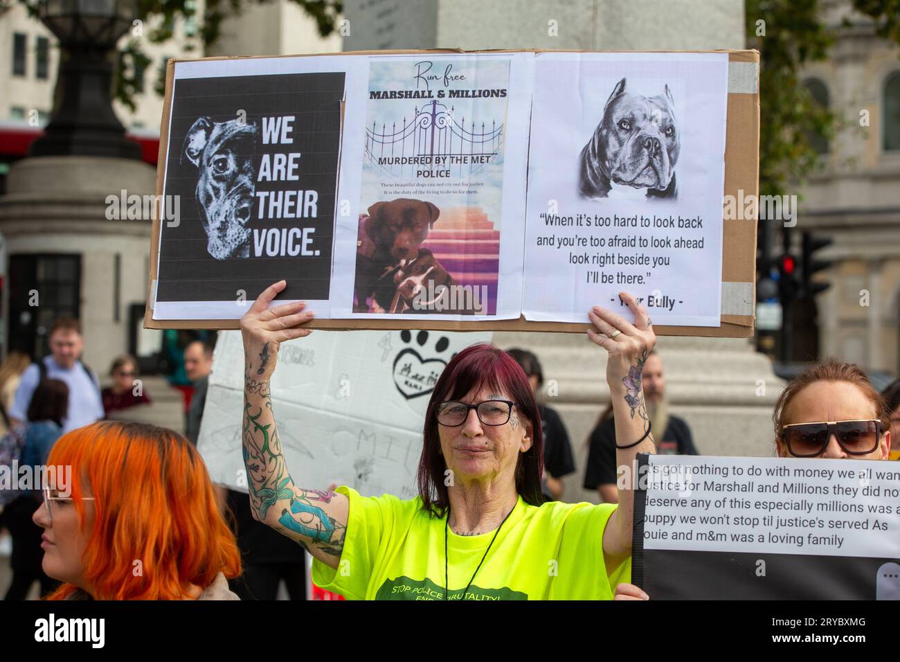 London, England, UK. 30th Sep, 2023. XL Bully owners stage protest ...