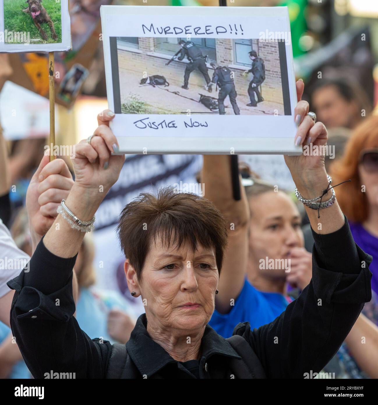 London, England, UK. 30th Sep, 2023. XL Bully owners stage protest ...