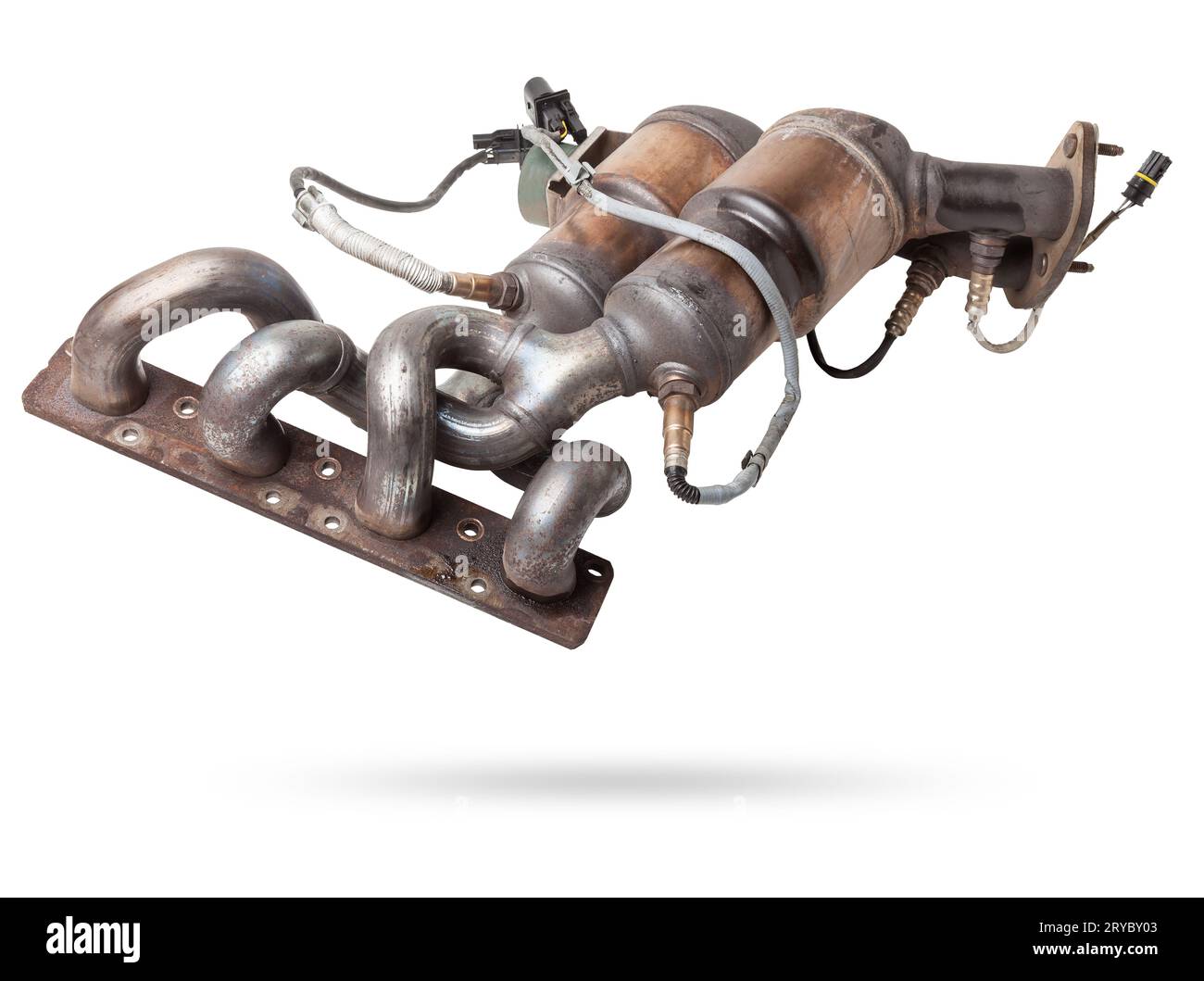 Automotive catalyst removed from a vehicle for repair with a ceramic