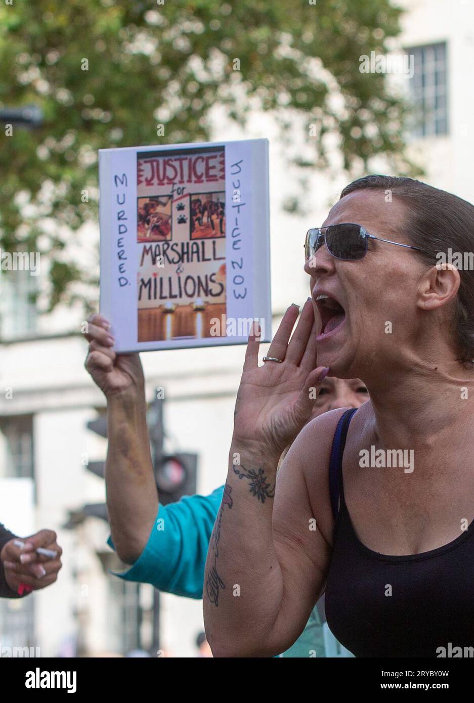 London, England, UK. 30th Sep, 2023. XL Bully owners stage protest ...
