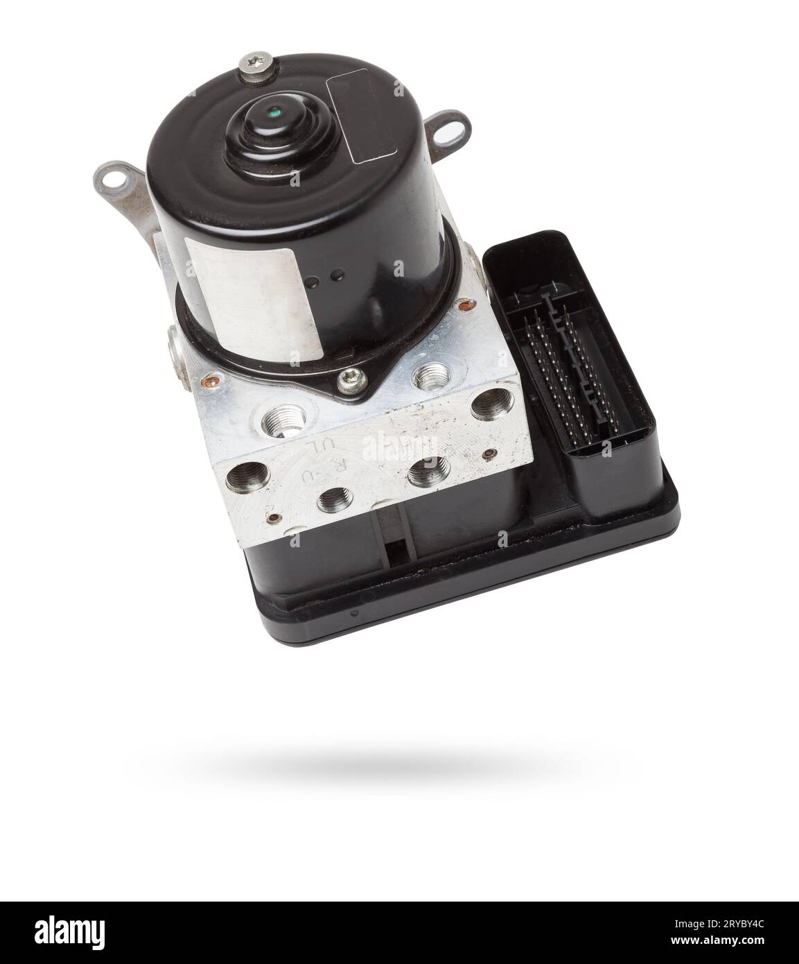 Brake fluid pump control unit for distributing braking force to